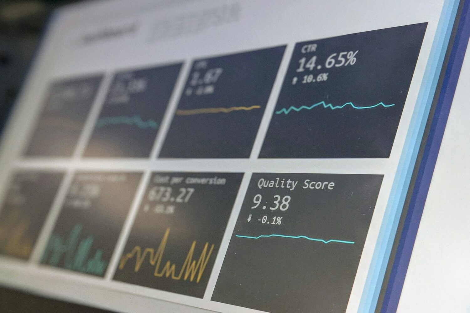 Dashboard con dati di analisi